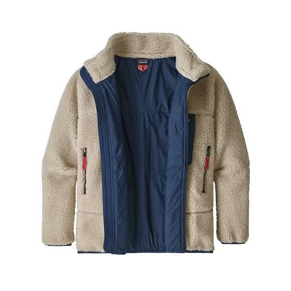 パタゴニア キッズ・レトロX・ジャケット Natural w/Stone Blue BOYS