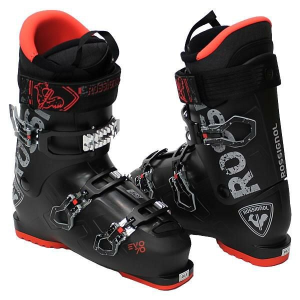 ROSSIGNOL EVO70 ロシニョール スキーブーツ 28.5 ロシニョール スキーブーツ EVO 70 ブラック レッド（24-25 2025