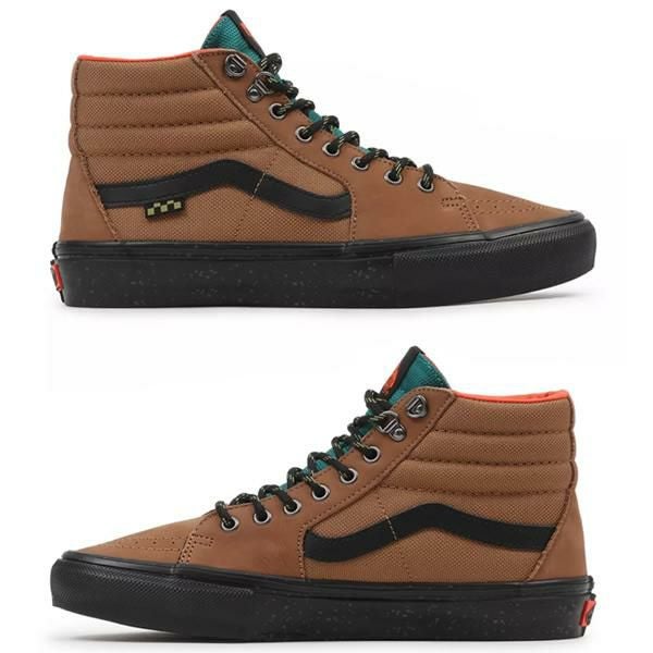 VANS スニーカー ハイカット ○26cmのみ SKATE SK8-HI OUTDOOR BROWN