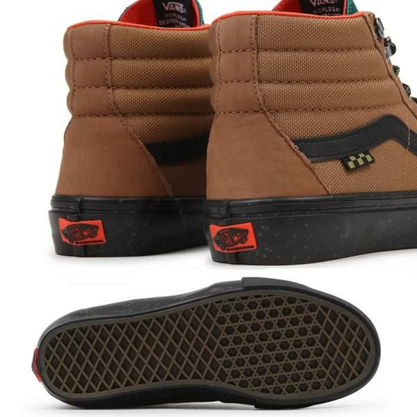 VANS スニーカー ハイカット ○26cmのみ SKATE SK8-HI OUTDOOR BROWN