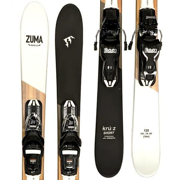スキーポール＆ケース付 ZUMA ショートスキー KRU:Z SHORT 120cm＋