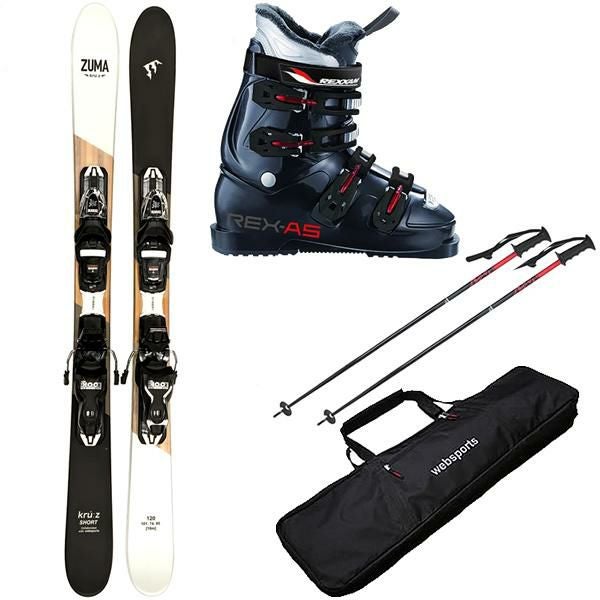 スキーポール＆ケース&ブーツ付 ZUMA ショートスキー KRU:Z SHORT