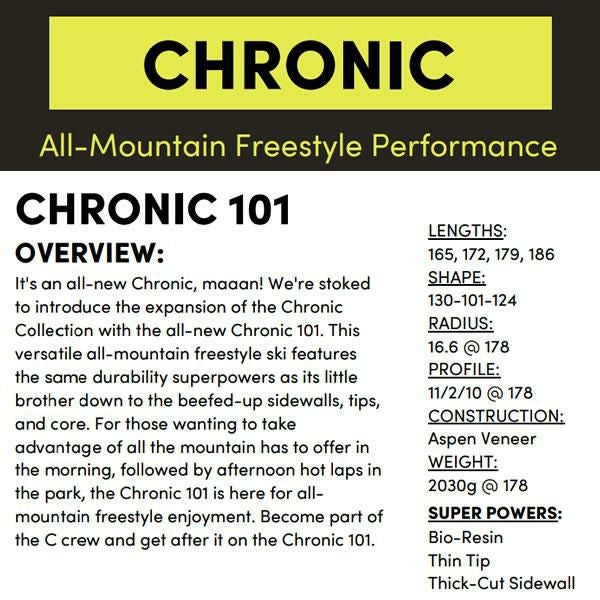 LINE ライン スキー 23-24 CHRONIC 101 クロニック101 LINE ライン