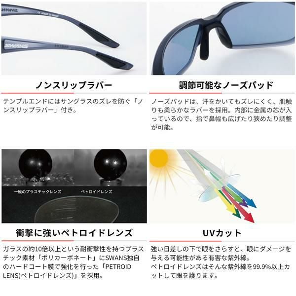 スワンズ サングラス 偏光 WA8-0167 CSK ウォーリアー・エイト ULTRA