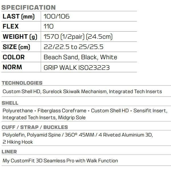 サロモン スキーブーツ 2024 テックビンディング対応 SHIFT PRO 110 W