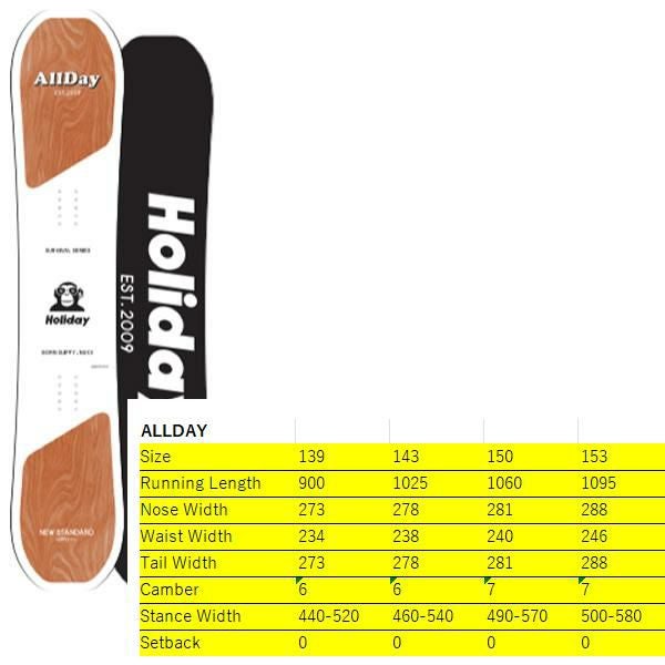 スノーボード ホリデー 板 / ALLDAY オールデイ（23-24 2024） HOLIDAY