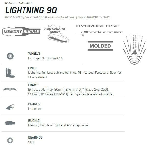 ローラーブレード インラインスケート 大人 LIGHTNING 90 073725009U1