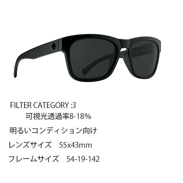 スパイ 偏光サングラス クロスウェイ SPY CROSSWAY Matte Black/Grey