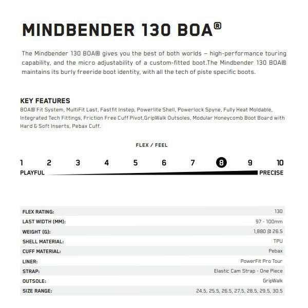 K2 スキーブーツ BOA MINDBENDER 130 BOA テックビンディング対応(24