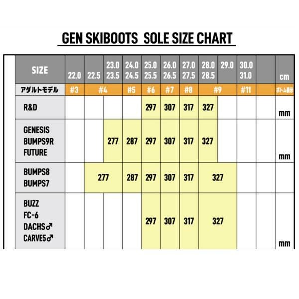 GEN スキーブーツ BUMPS 9RS ( 25-26 2026 ）フリースキー・モーグル
