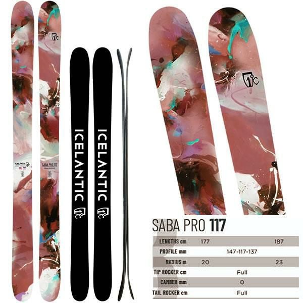 ICELANTIC アイスランティック スキー 2025 SABA PRO 117 スキー板 