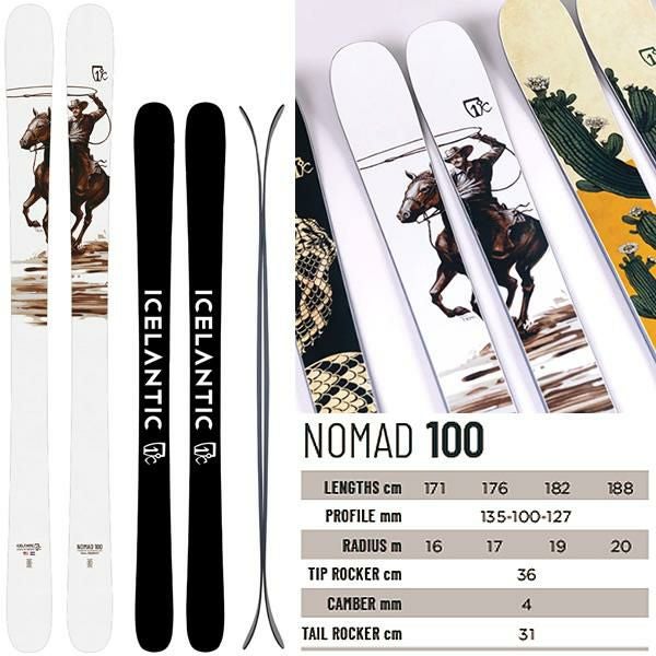 ICELANTIC アイスランティック スキー 2025 NOMAD 100 スキー板 単品