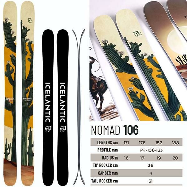 ICELANTIC アイスランティック スキー 2025 NOMAD 106 スキー板 単品