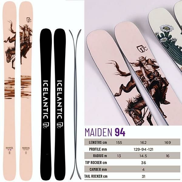 ICELANTIC アイスランティック スキー 2025 MAIDEN 94 スキー板 単品