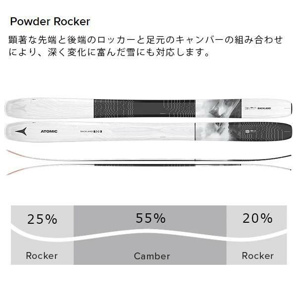 アトミック スキー板 2026 BACKLAND 109 スキー板 単品 (板のみ