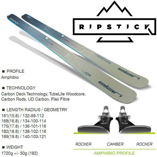 エラン スキー板 2026 RIPSTICK 102 スキー板 単品 (板のみ) ADBKYS24