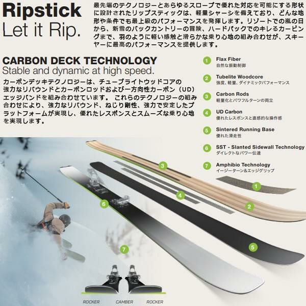 エラン スキー板 2026 RIPSTICK 102 スキー板 単品 (板のみ) ADBKYS24