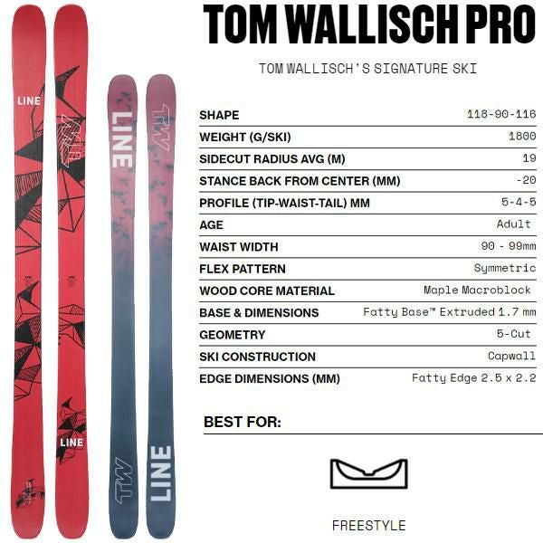 LINE スキー板 TOM WALLISCH PRO (24-25 2025) + 25 マーカー GRIFFON