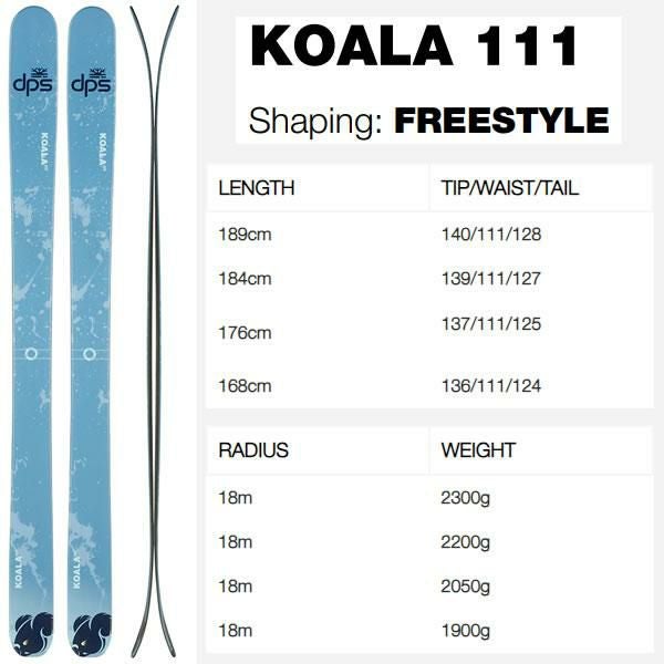 PHANTOM加工済 dps スキー板 KOALA 111 スキー板 単品 (板のみ) コアラ