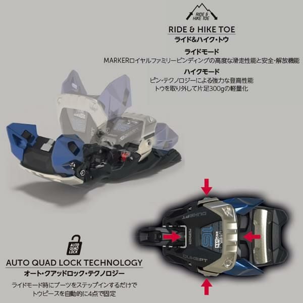 マーカー テックビンディング DUKE PT 16 アンスラサイト×ブラック 