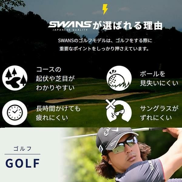 スワンズ サングラス 偏光 Df.pathway PW-0167 MBK ULTRA for GOLF