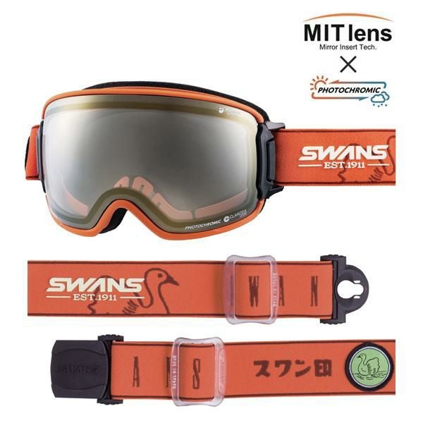 スワンズ スキーゴーグル 調光レンズ RIDGELINE RL-MDH-CMIT-GD VEM