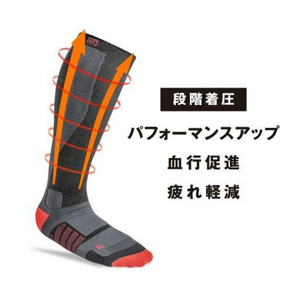 スノーボード ソックス DEELUXE THERMO SOCKS EVO (BLK/RED) ディー