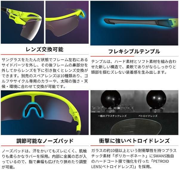 スワンズ サングラス 高校野球規定対応モデル STRIX D.A. (STX DA-0018