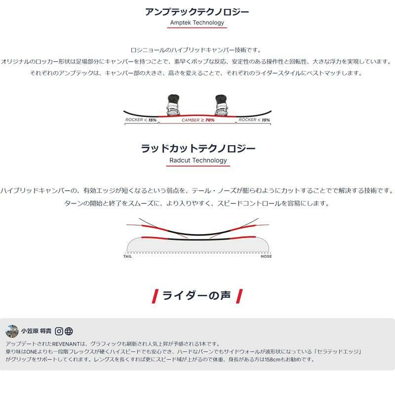 ロシニョール スノーボード REVENANT (25-26 2026) パウダーボード