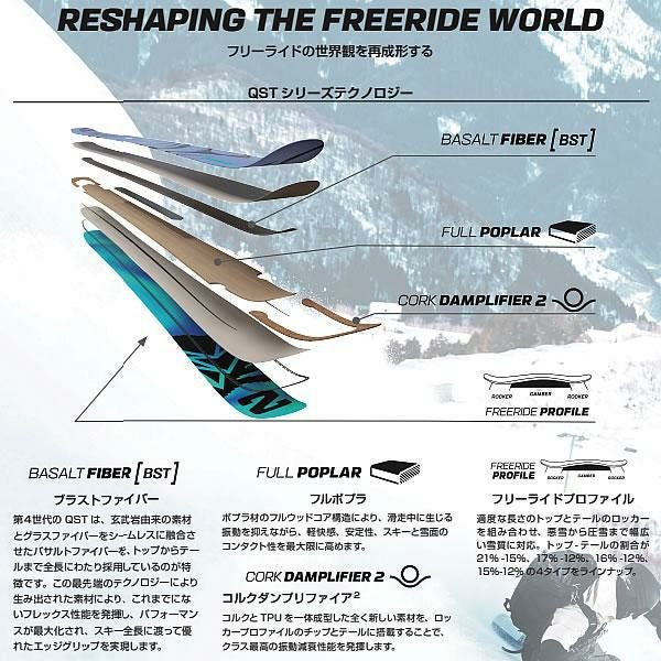 サロモン スキー板 2026 S/LAB QST BLANK スキー板 単品 (板のみ