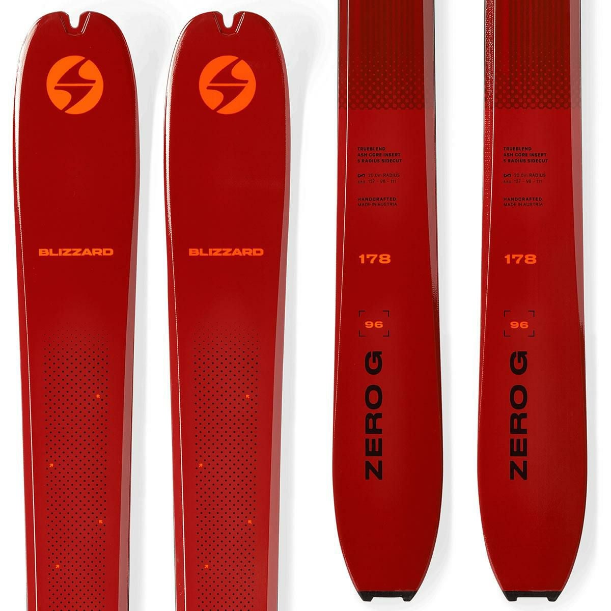 ブリザードスキー 2026 ZERO G 96 スキー板 単品 (板のみ) ゼロG 96