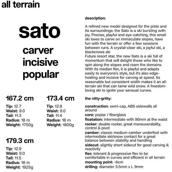 blackcrows スキー板 Sato (25-26 2026) + 26 マーカー サロモン