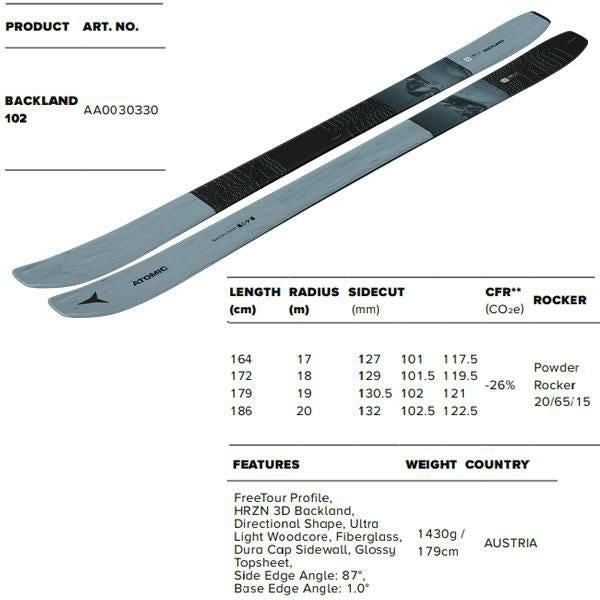 アトミック スキー板 BACKLAND 102 (25-26 2026) + 26 マーカー SQUIRE