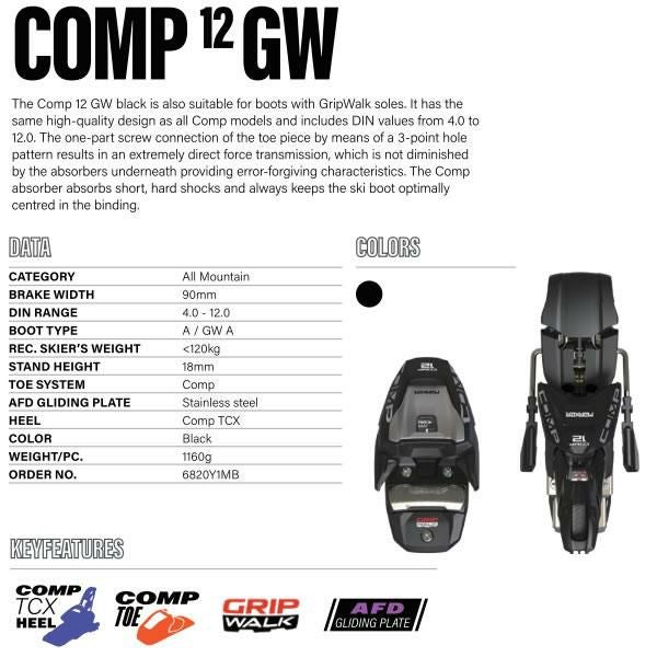 マーカー ビンディング COMP 12 GW コンプ12 グリップウォーク (25-26