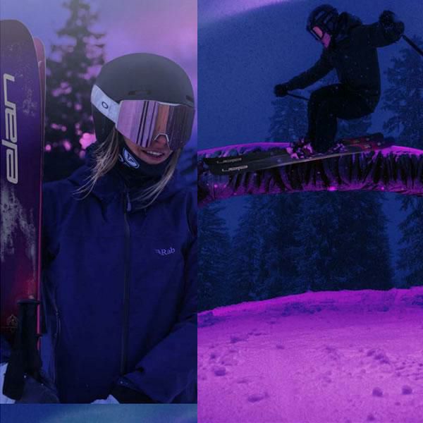 収納ケース＆スキーポール付 エラン ショートスキー FREELINE ＋ EL