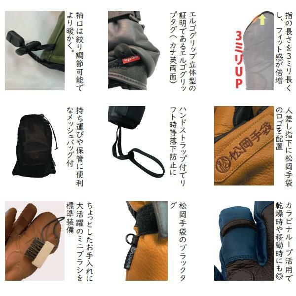 松岡手袋 ESK-2230 Mountain Ride T BLUE/BLACK (25-26 2026) マツオカ