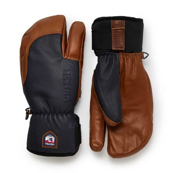 ヘストラ グローブ トポ スリーフィンガー Navy / Brown ( 33872