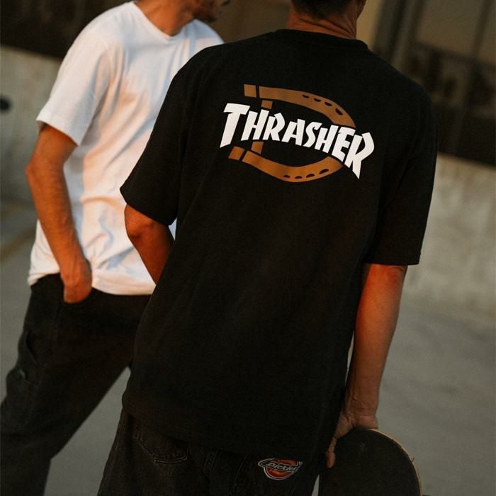 ディッキーズ×スラッシャー コラボ コットン Tシャツ / ブラック 