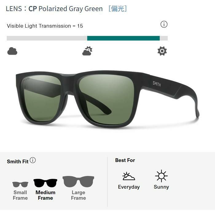 偏光サングラス smith サングラス Lowdown 2 Matte Black (CP