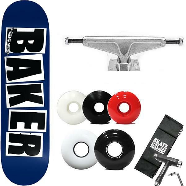 BAKER【ベイカー】スケボーデッキ/BRAND LOGO ブラックホワイト 8 x31