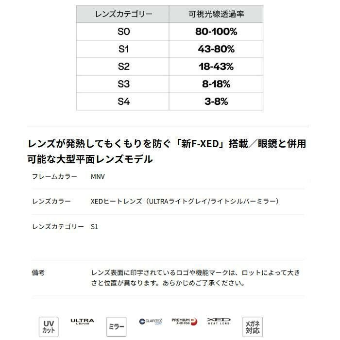 スワンズ スキーゴーグル 発熱レンズ HEATレンズ RA-F-XED-LG マット