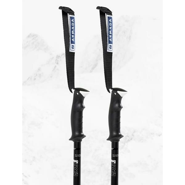 新品タグ付き　アルマダ　スキーストック　125cm スキーポールArmada アルマダ スキーポール TRIAD BB Black ブラック×レッド アルミ