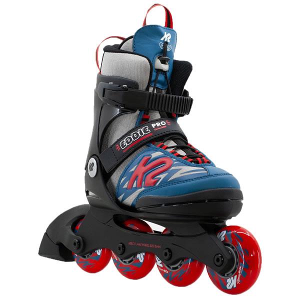 インラインスケート ジュニア K2 ケーツー EDDIE PRO グレー×ブルー