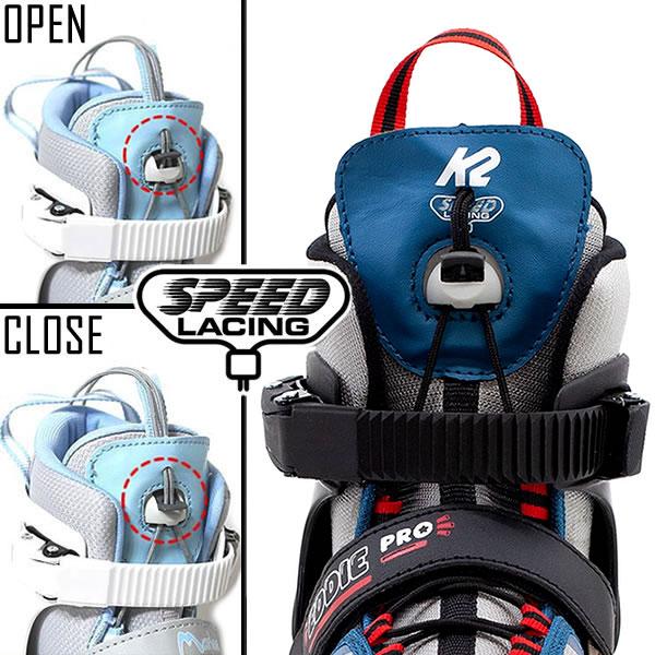 インラインスケート ジュニア K2 ケーツー EDDIE PRO グレー×ブルー