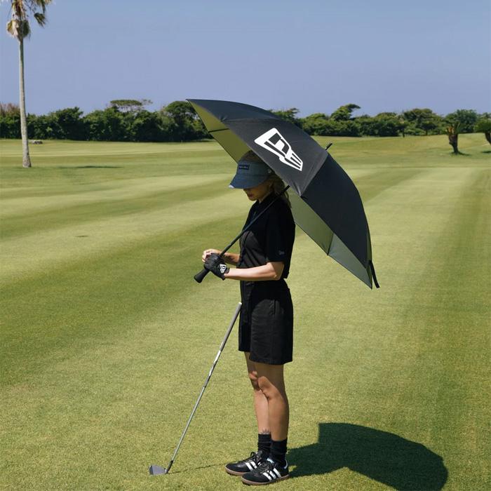 ニューエラ ゴルフ アンブレラ 晴雨兼用 撥水 UVカット フラッグロゴ