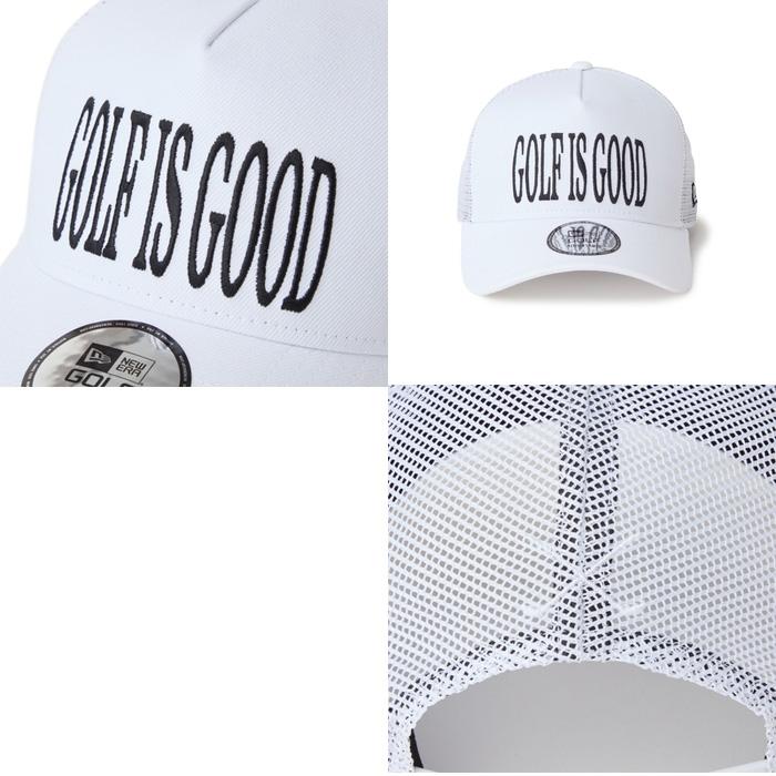 ニューエラ ゴルフ キャップ メッシュ 9FORTY Golf is good ホワイト