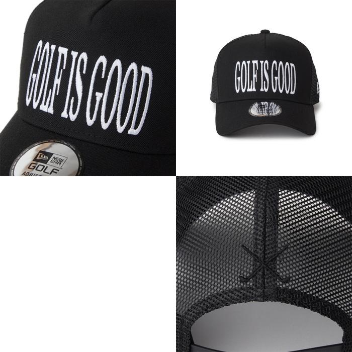 ニューエラ ゴルフ キャップ メッシュ 9FORTY Golf is good ブラック