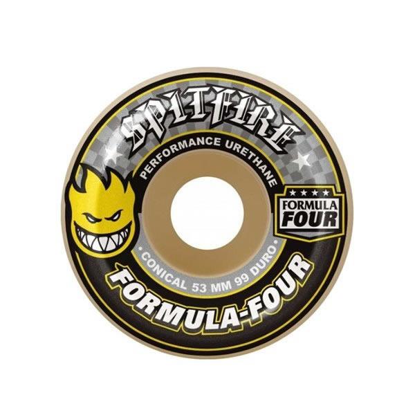 スケボー ウィール SPITFIRE F4 99D CONICAL WHITE YELLOW PRINT スケボー ウィール SPITFIRE F4 99D CONICAL WHITE YELLOW PRINT