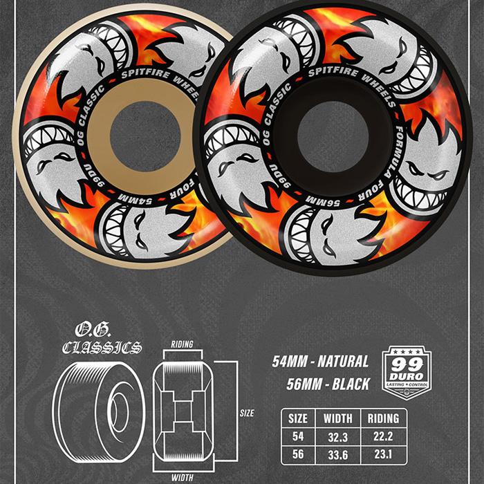 ‼️スピットファイア ウィール 4個セット 新品‼️ スケボー ウィール SPITFIRE F4 (FORMULA FOUR) MULTIBALL NATURAL