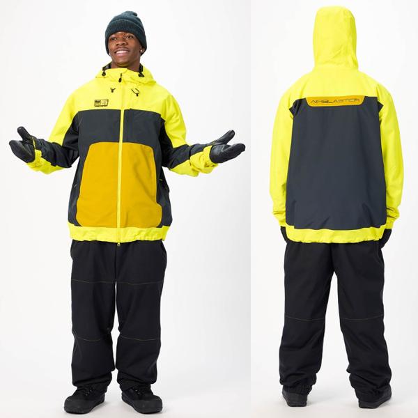 S AIRBLASTER　エアブラスター　ウェア　つなぎ イエロー エアブラスター ウェア メンズ 26-27 Y2K -jacket / MAX YELLOW